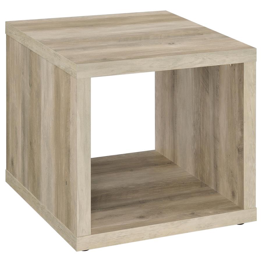 (image for) Frisco Square Engineered Wood Side End Table Distressed Pine