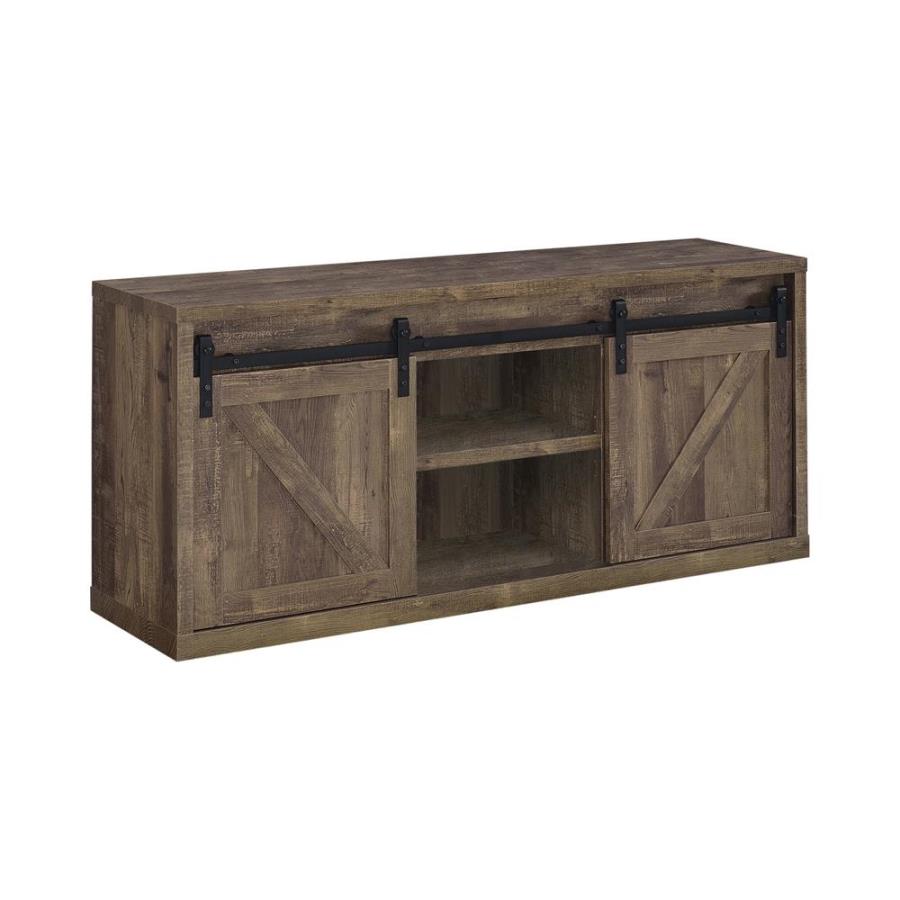 (image for) Brockton 2-door Engineered Wood 59" TV Stand Rustic Oak