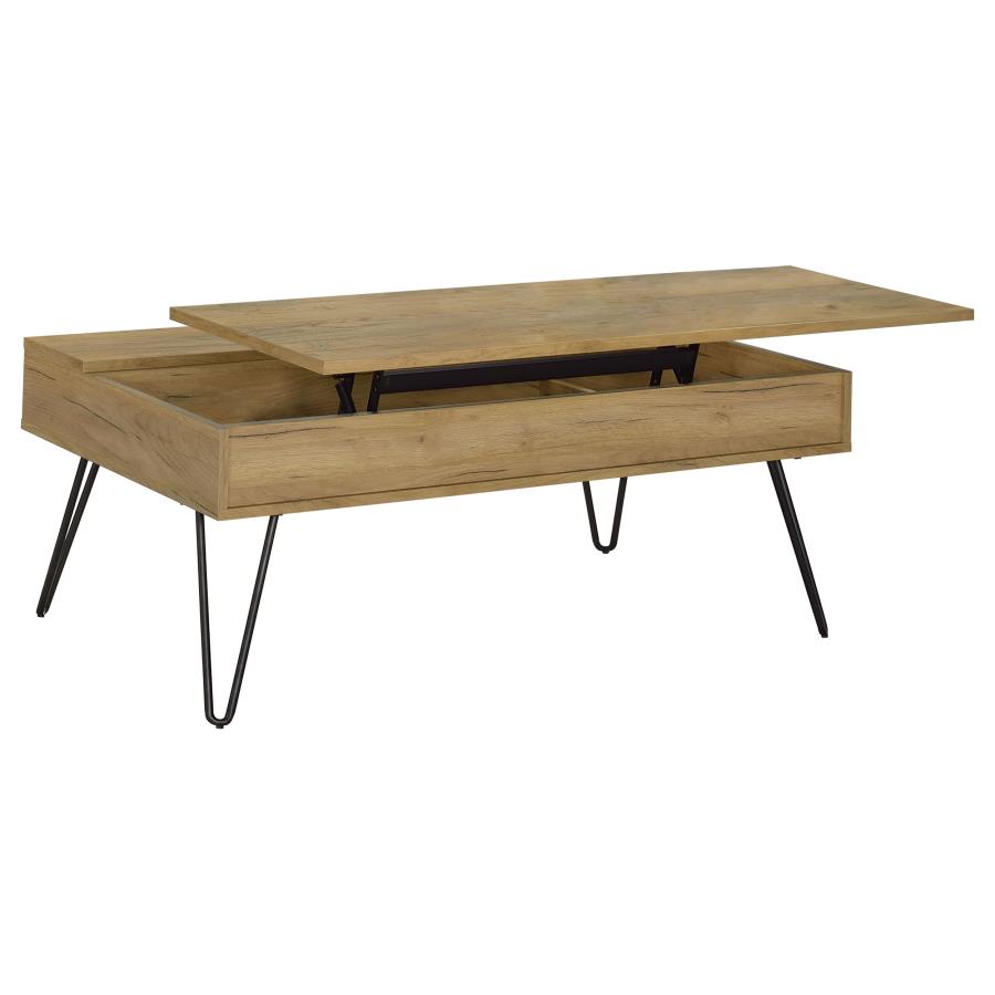 (image for) Fanning Engineered Wood Lift Top Coffee Table Golden Oak