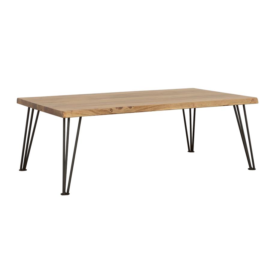 (image for) Zander Rectangular Wood Top Coffee Table Natural Brown