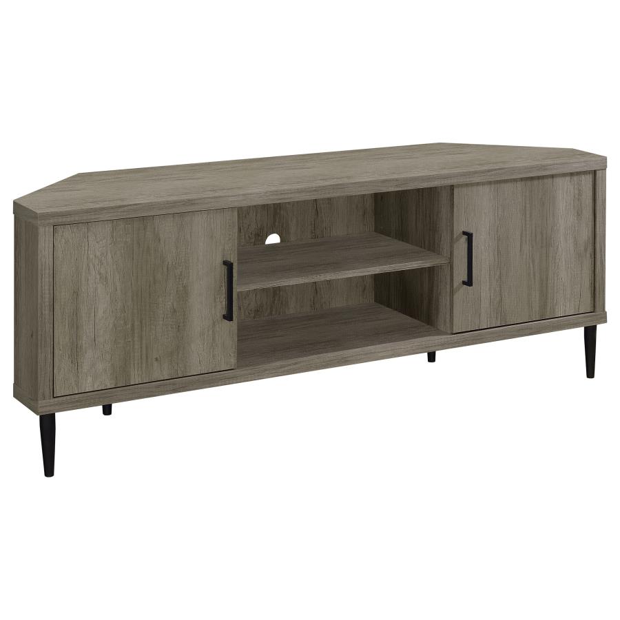 (image for) Norwood 2-door Storage TV Console Grey Driftwood