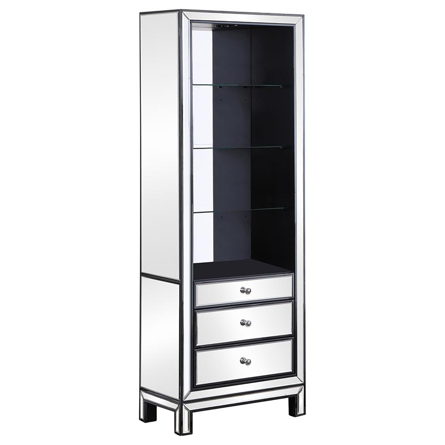 (image for) 3-drawer Media Tower Black Titanium and Silver