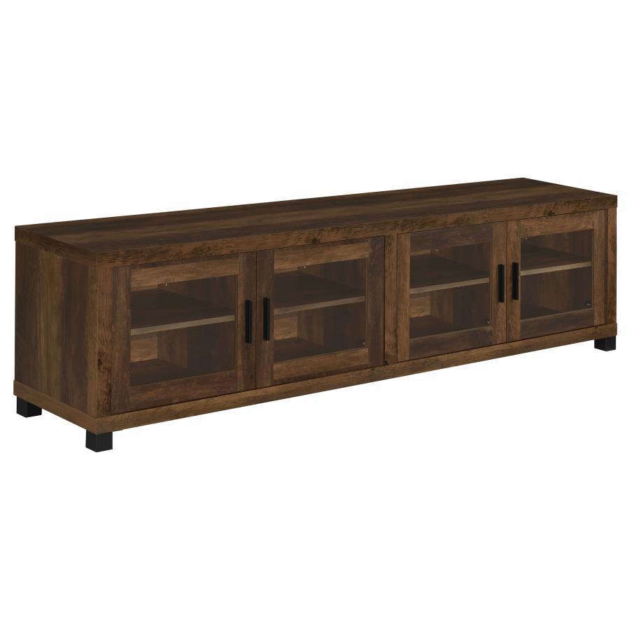 (image for) Sachin 4-door Engineered Wood 79" TV Stand Dark Pine