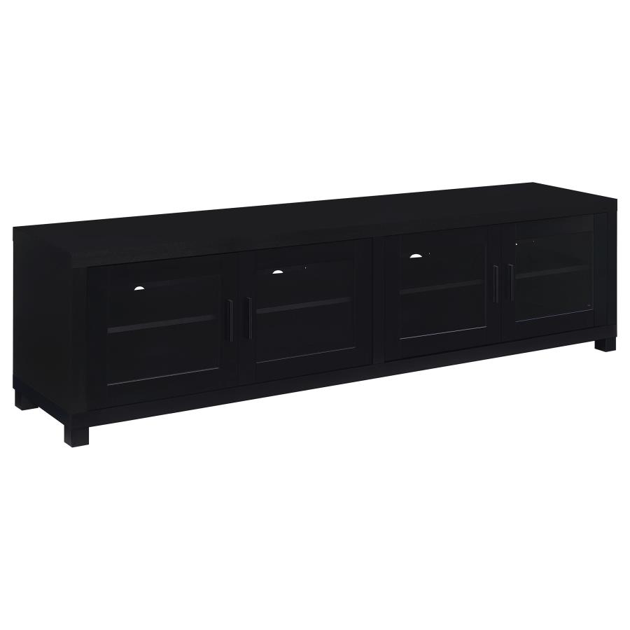 (image for) Jupiter 4-door Engineered Wood 79" TV Stand Black