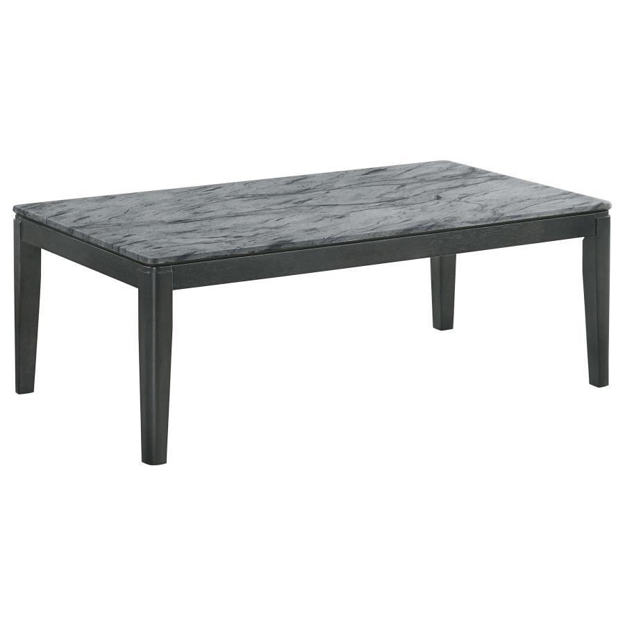 (image for) Mozzi Rectangular Faux Marble Coffee Table Grey and Black