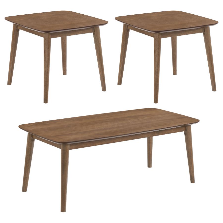 (image for) Radley 3-piece Rectangular Coffee Table Set Natural Walnut