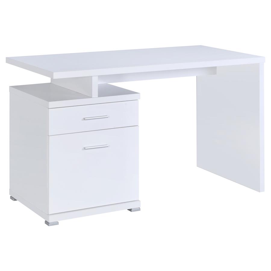 (image for) Irving 47-inch 2-drawer Office Computer Desk White