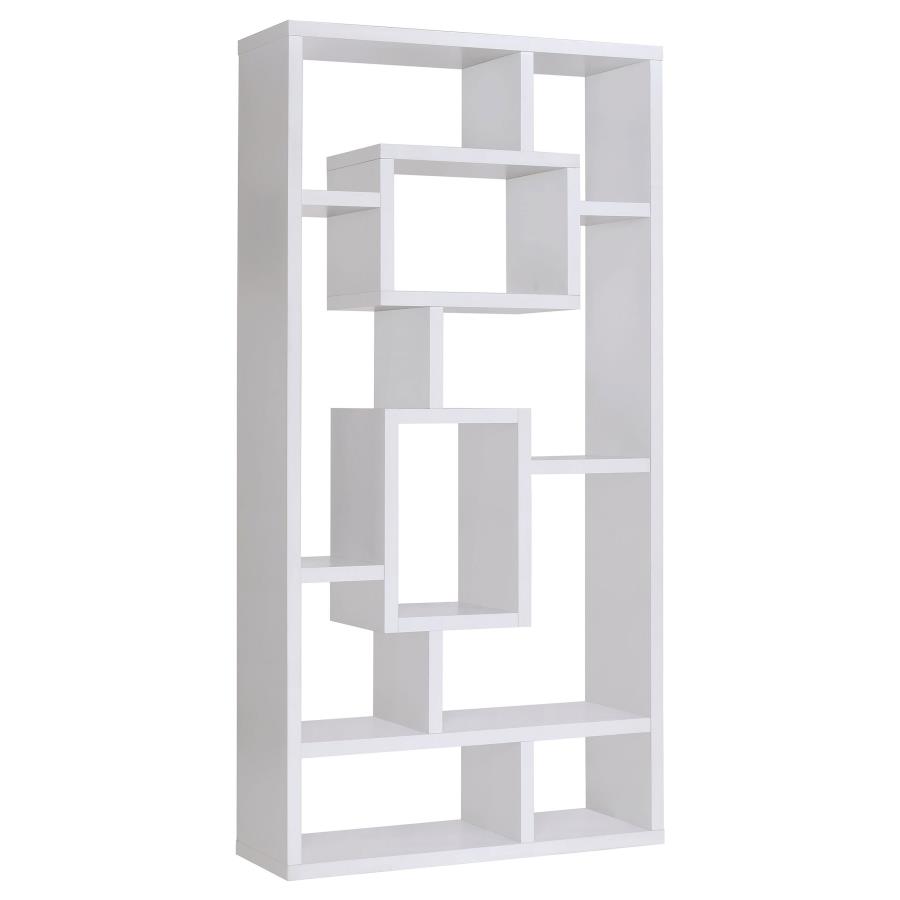 (image for) Howie 71-inch 8-shelf Bookshelf White