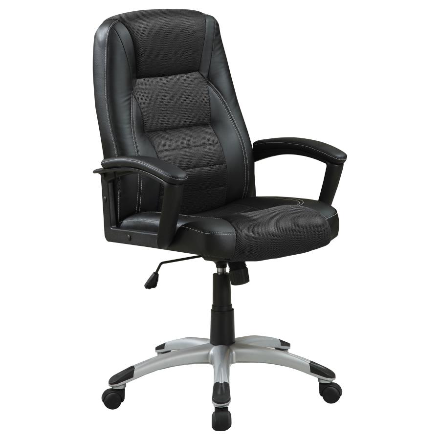 (image for) Dione Upholstered Adjustable Home Office Desk Chair Black