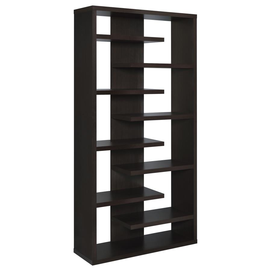 (image for) Altmark 71-inch 8-shelf Open Bookcase Cappuccino