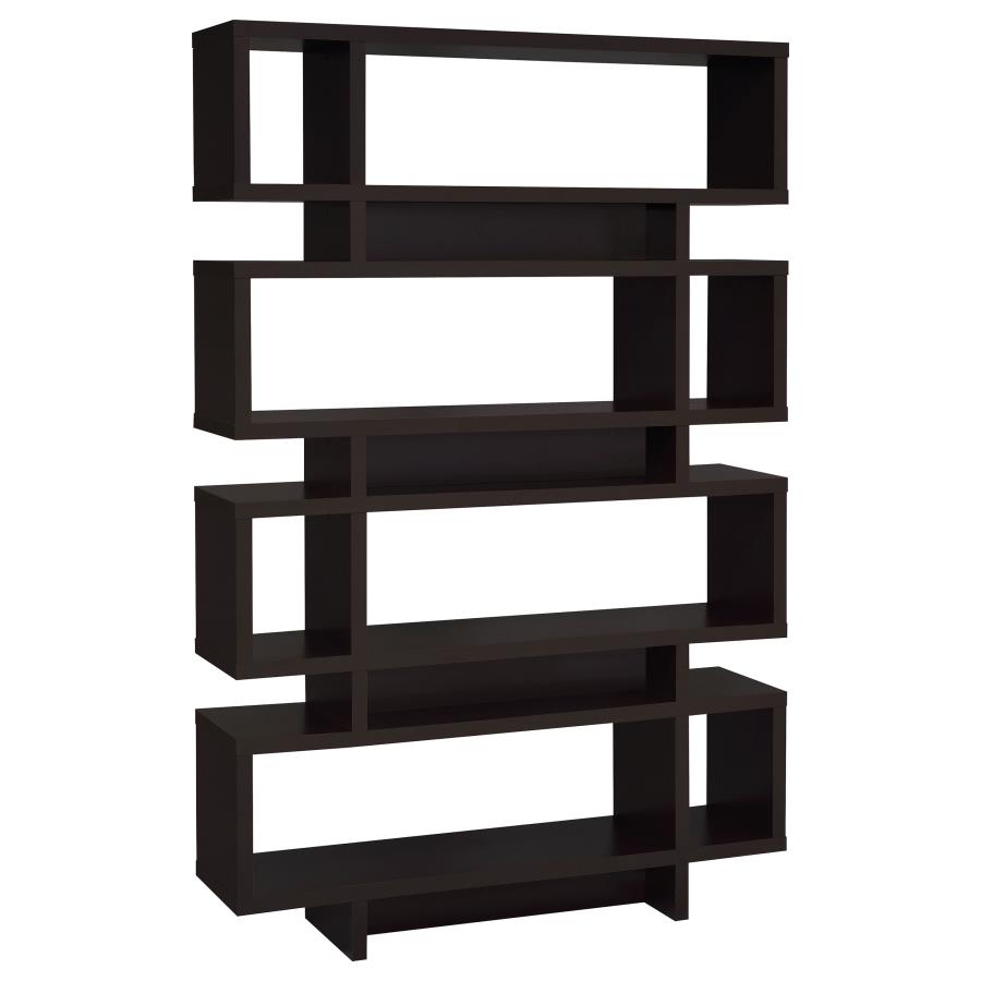 (image for) Reid 73-inch 4-shelf Bookshelf Cappuccino