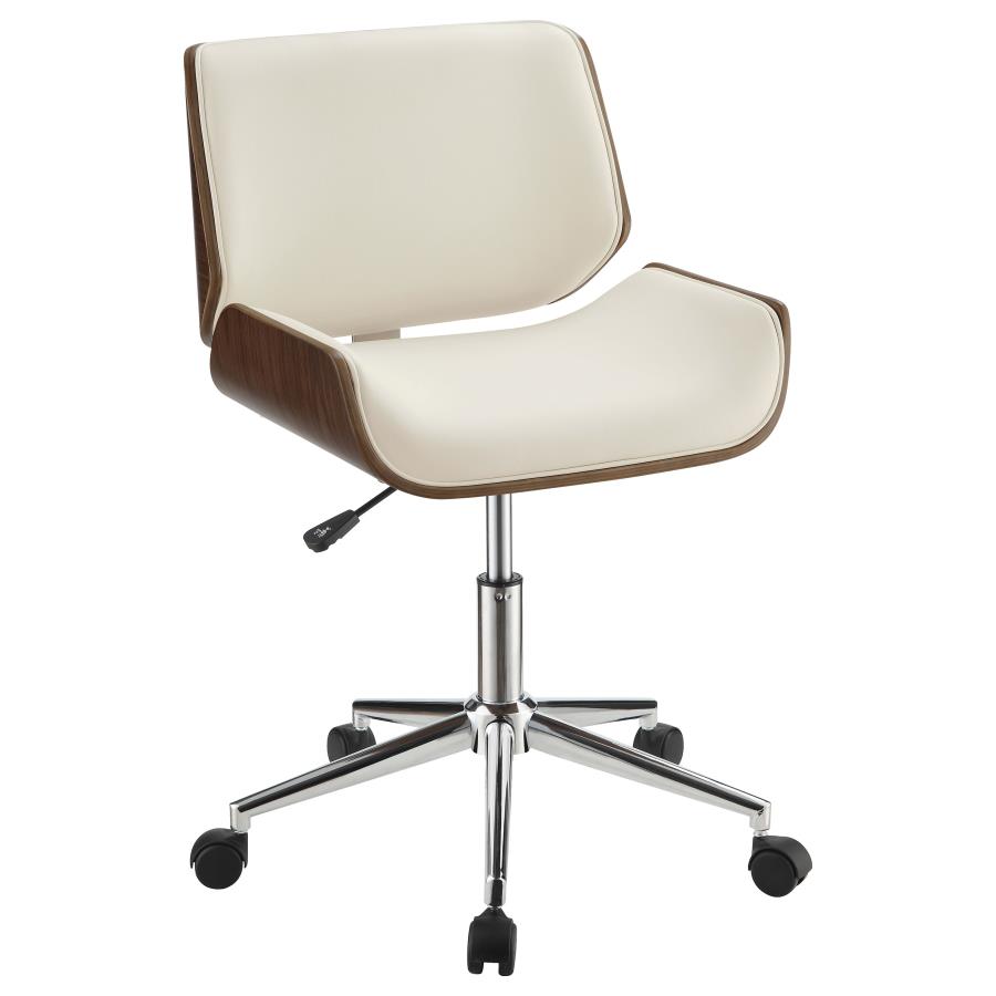 (image for) Addington Upholstered Adjustable Office Desk Chair Ecru