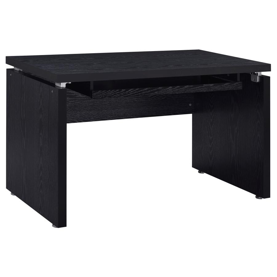 (image for) Russell Computer Desk with Keyboard Tray Black Oak