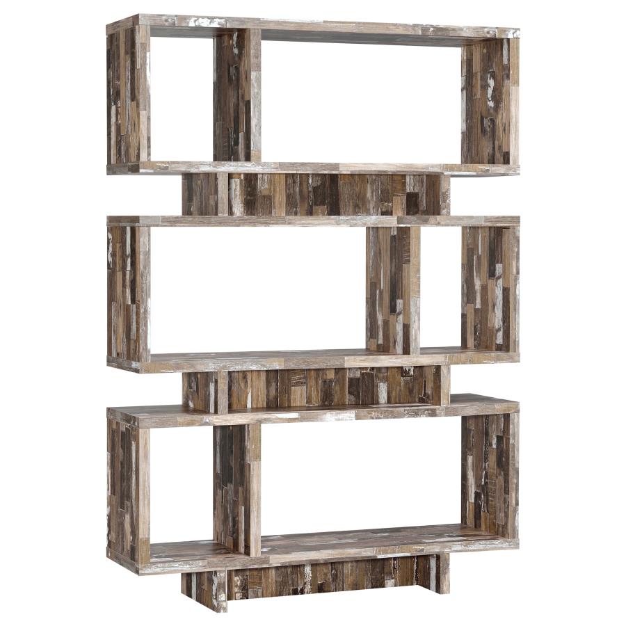 (image for) Reid 3-tier Geometric Bookcase Salvaged Cabin