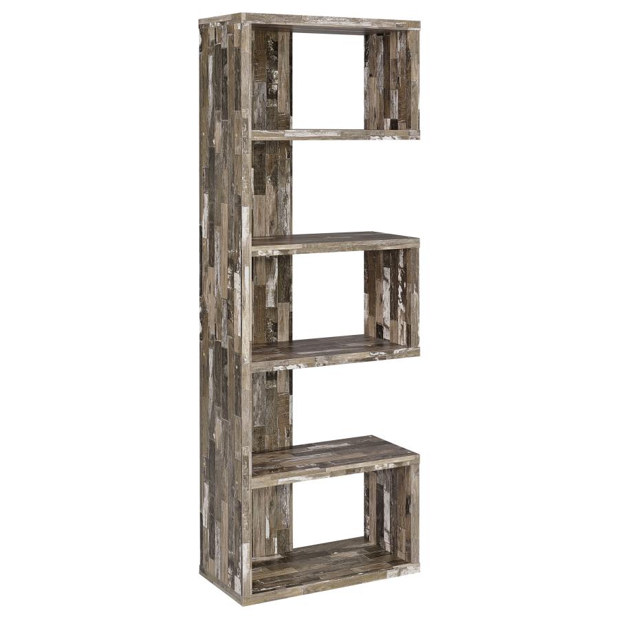 (image for) Joey 71-inch 5-shelf Bookshelf Weathered Brown