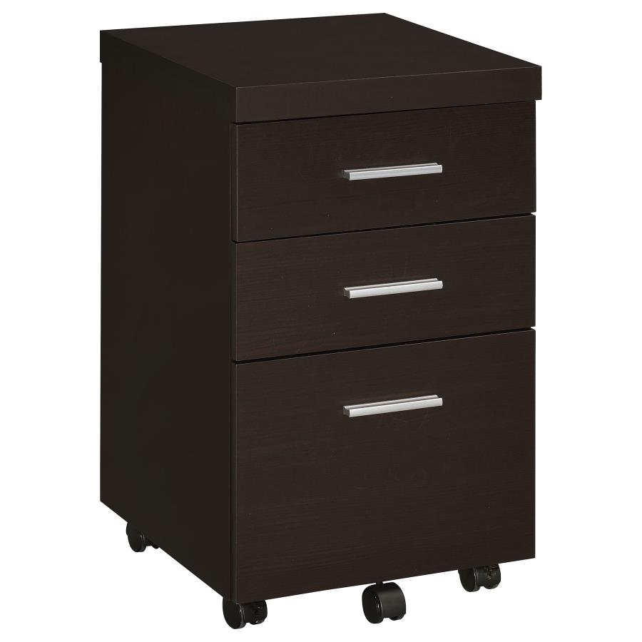 (image for) Skeena 3-drawer Mobile Office Storage Cabinet Cappuccino