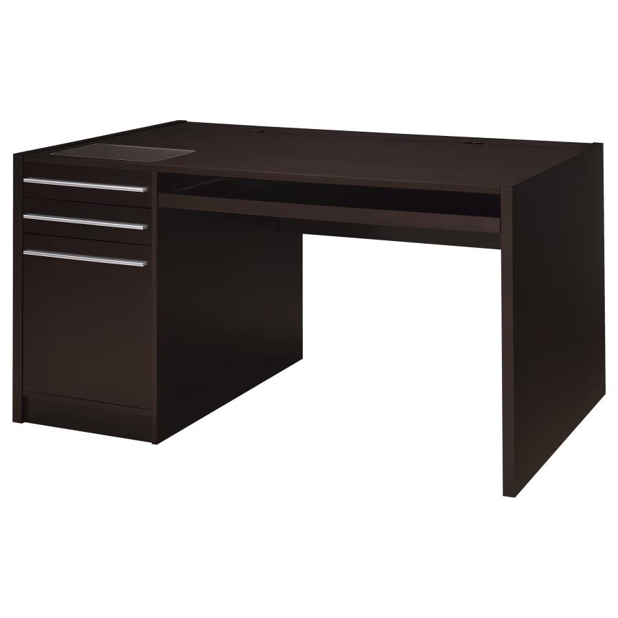 (image for) Halston 60-inch 3-drawer Office Computer Desk Cappuccino