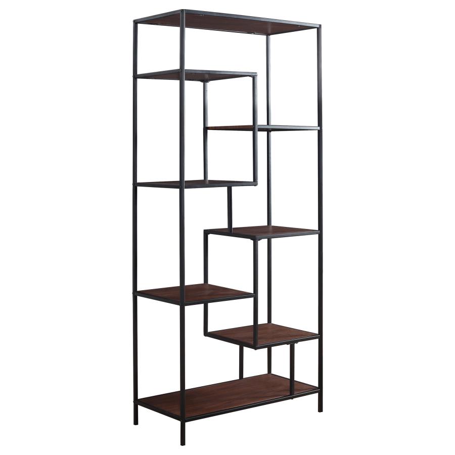 (image for) Asher 7-shelf Bookcase Walnut