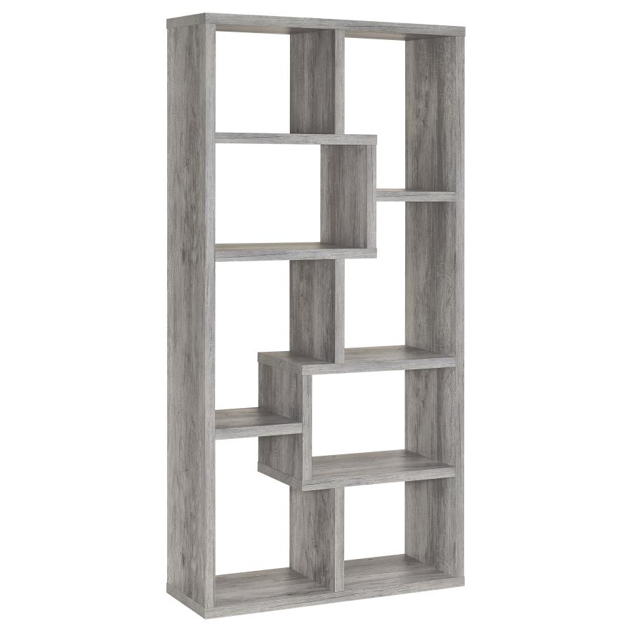 (image for) Theo 71-inch 6-shelf Bookshelf Grey Driftwood