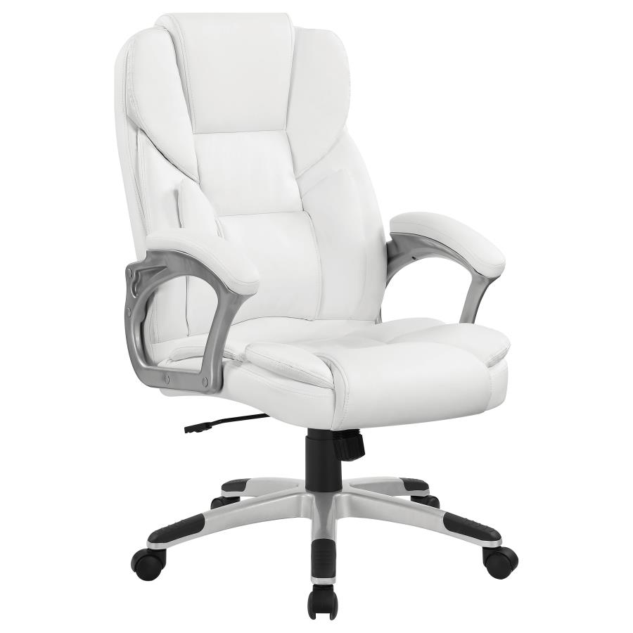 (image for) Kaffir Upholstered Adjustable Home Office Desk Chair White