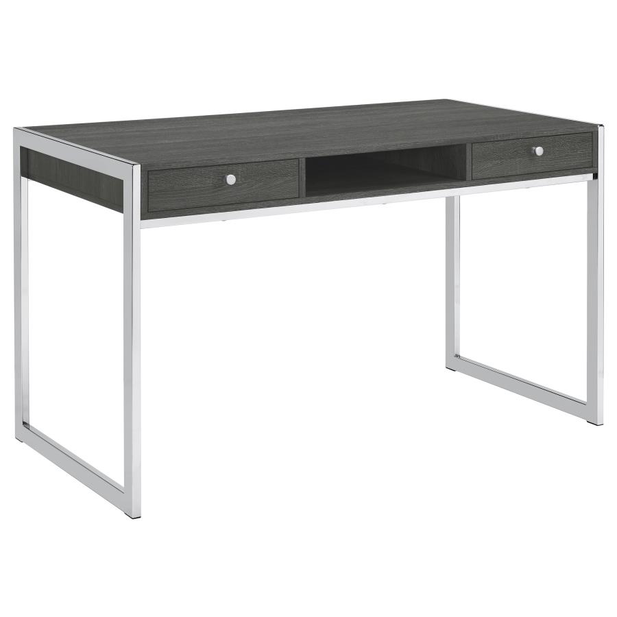 (image for) Wallice 49-inch 2-drawer Writing Desk Weathered Grey