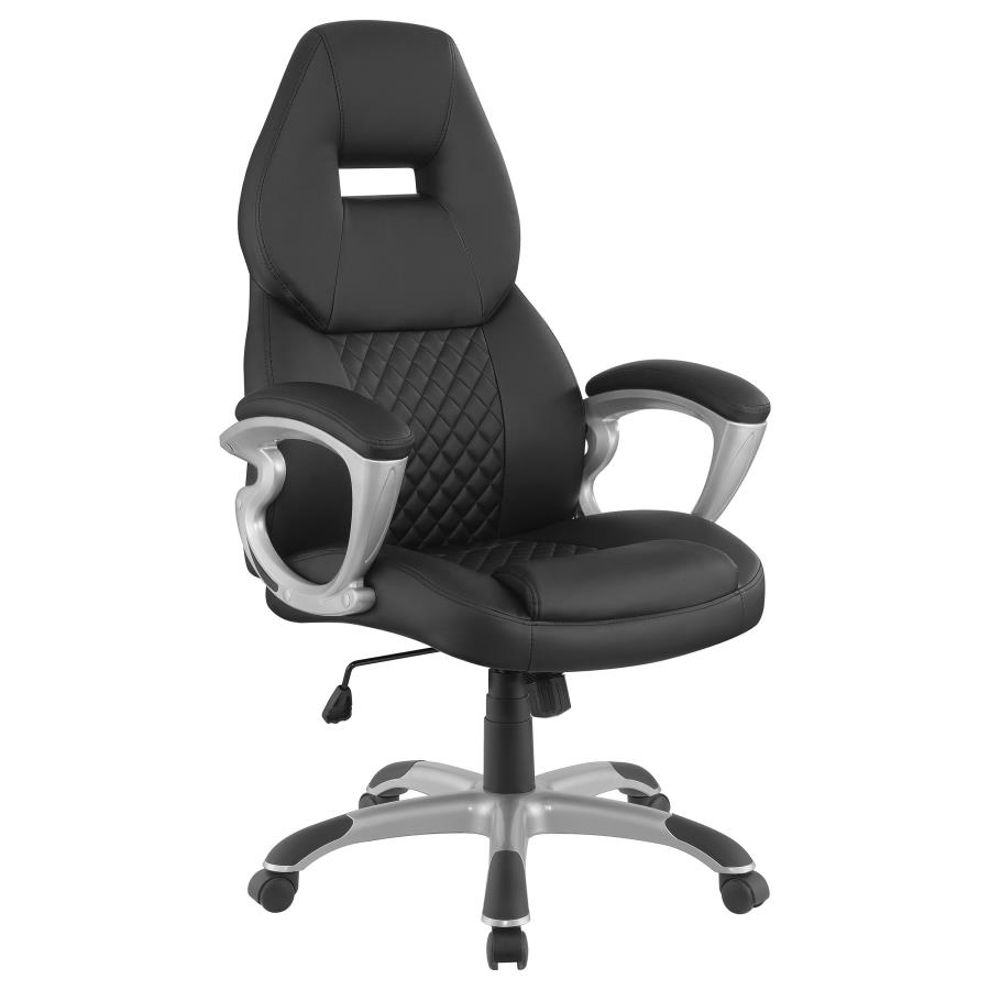 (image for) Bruce Upholstered Adjustable Home Office Desk Chair Black