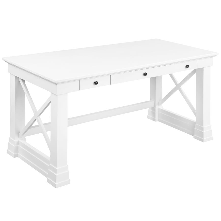 (image for) Johansson 60-inch 3-drawer Writing Desk White