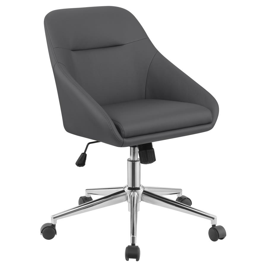 (image for) Jackman Upholstered Adjustable Home Office Desk Chair Grey