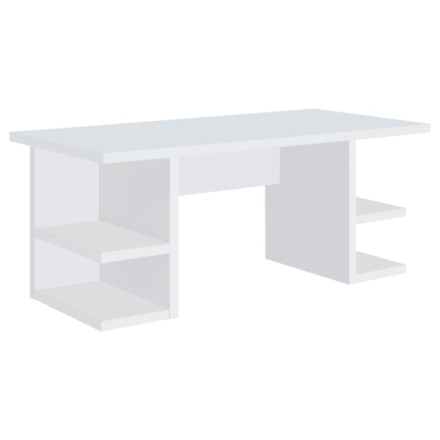 (image for) Alice 71-inch 4-shelf Engineered Wood Writing Desk White