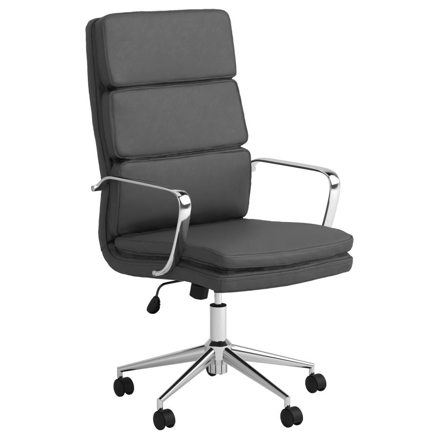 (image for) Ximena Upholstered Adjustable High Back Office Chair Grey