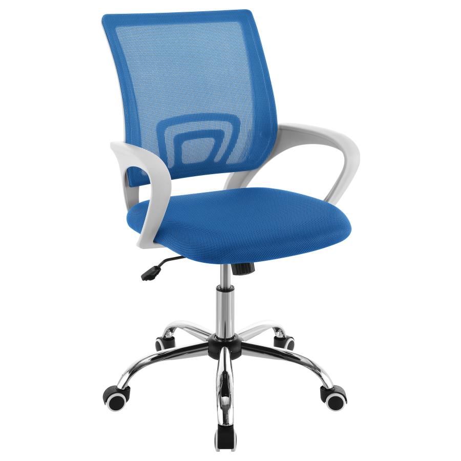 (image for) Felton Upholstered Adjustable Home Office Desk Chair Blue