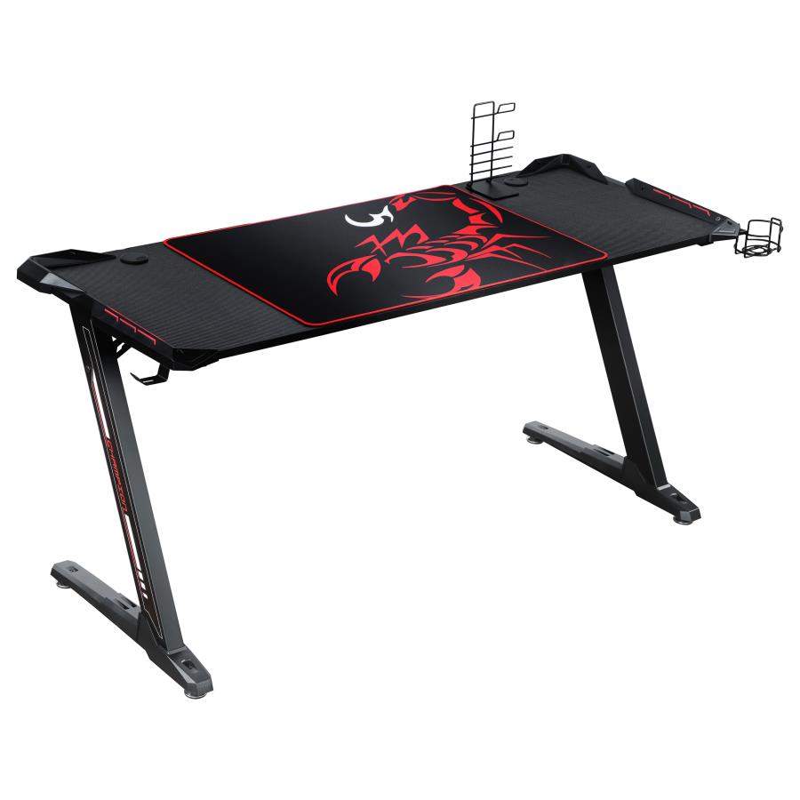 (image for) Brocton Metal Z-shaped Gaming Desk Black