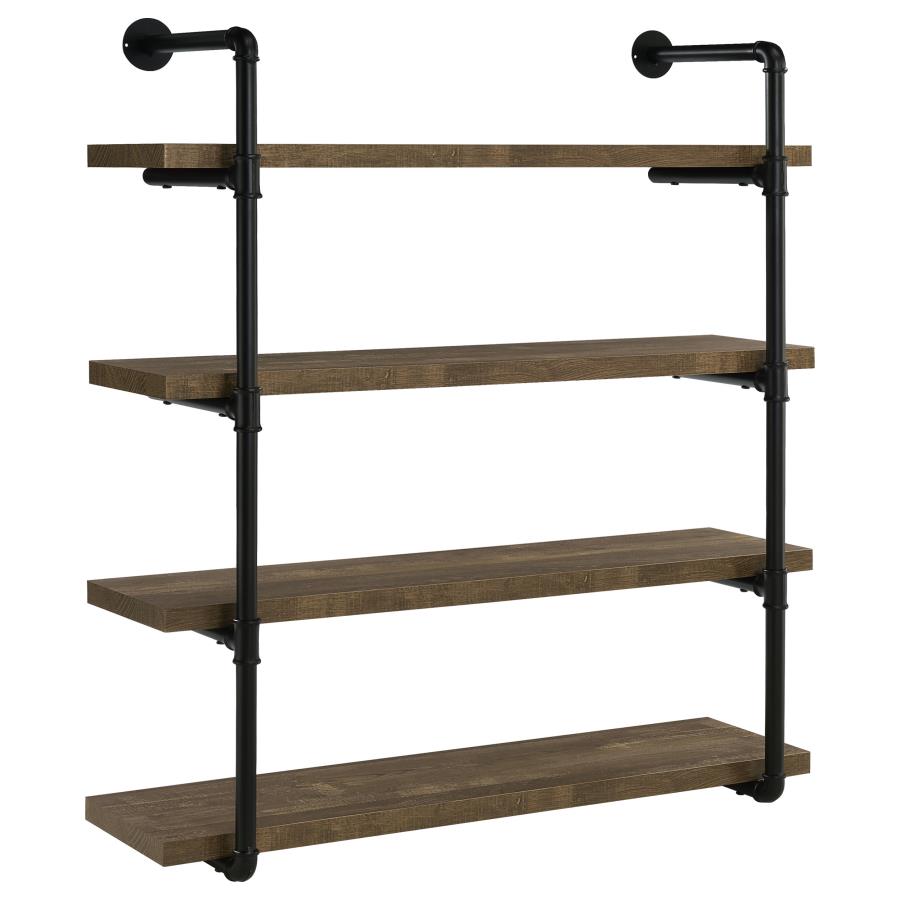 (image for) Elmcrest 39-inch 4-shelf Wall Bookshelf Rustic Oak