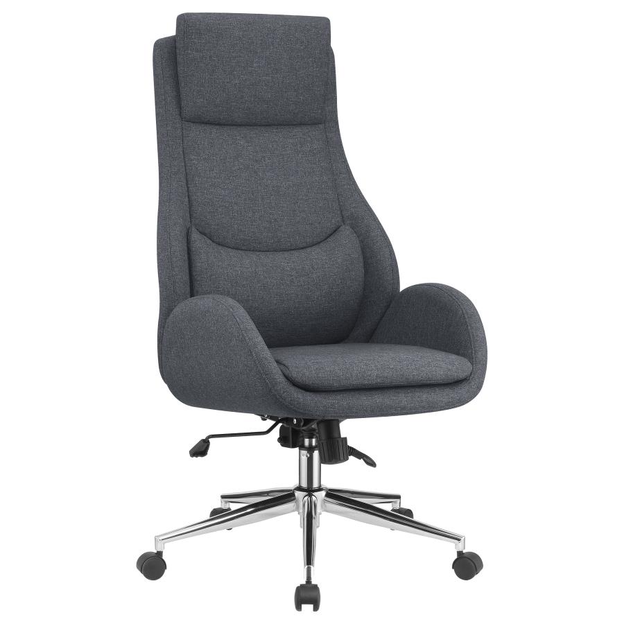 (image for) Cruz Upholstered Adjustable Home Office Desk Chair Grey