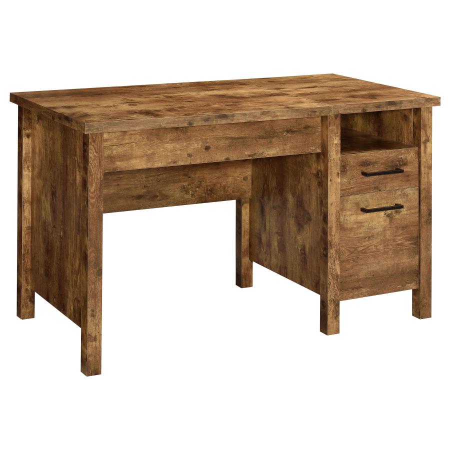 (image for) Delwin 47-inch 2-drawer Lift Top Computer Desk Rustic Nutmeg