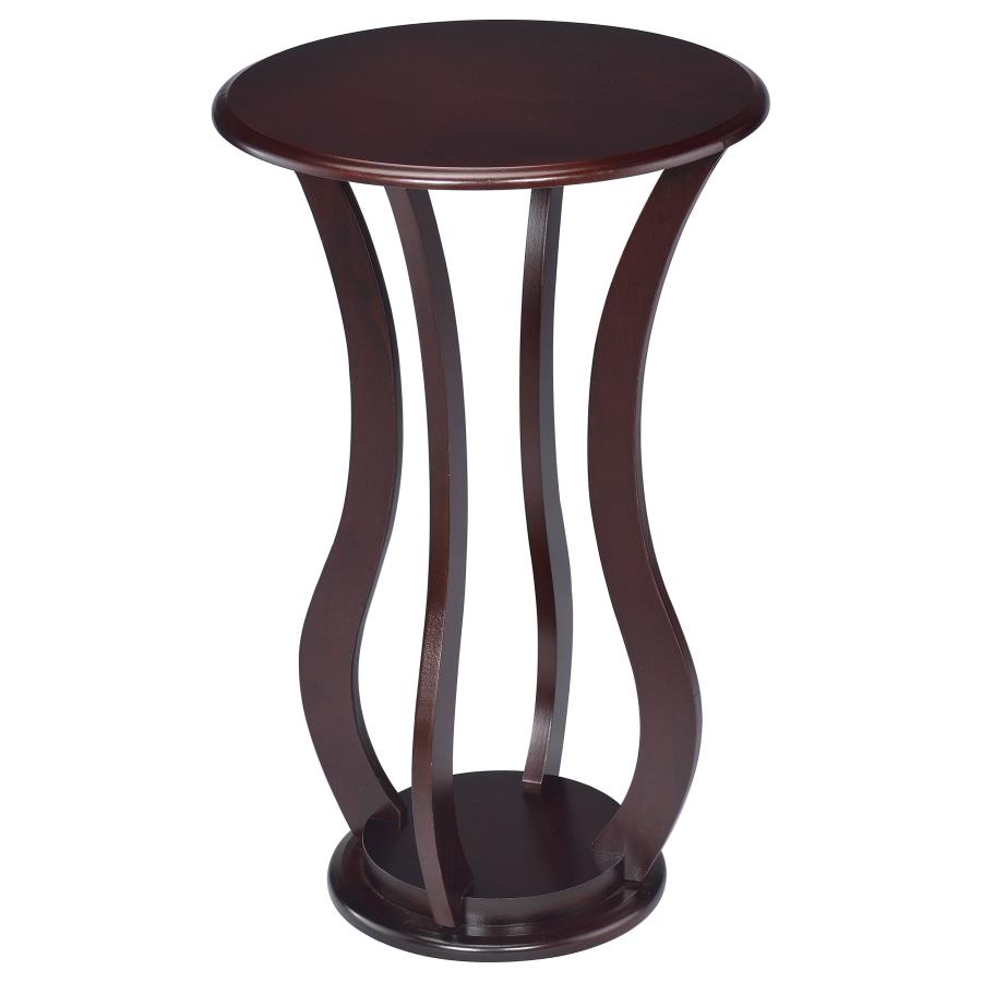 (image for) Elton Round Wood Top Accent Side Table Cherry