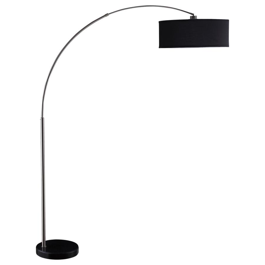 (image for) Kawke 81-inch Arched Drum Shade Metal Floor Lamp Black