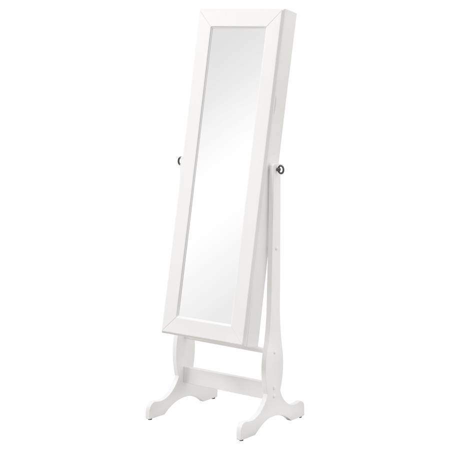 (image for) Batista Cheval Mirror with Jewelry Storage White