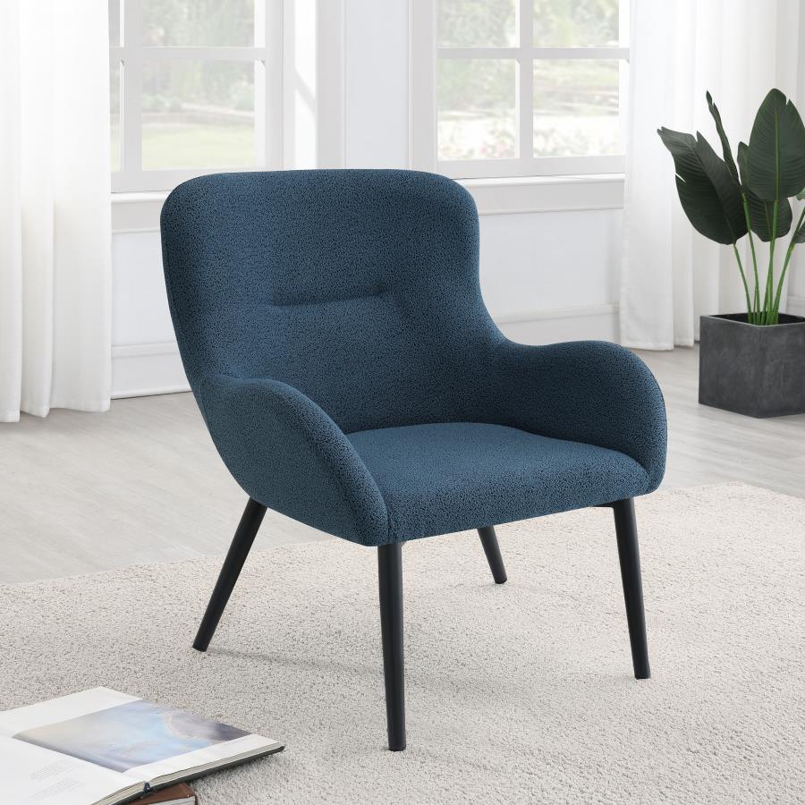 (image for) Calvin Upholstered Modern Arm Accent Chair Aegean Blue