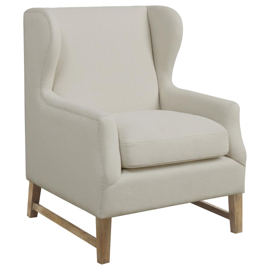 (image for) Fleur Upholstered Wingback Accent Chair Cream