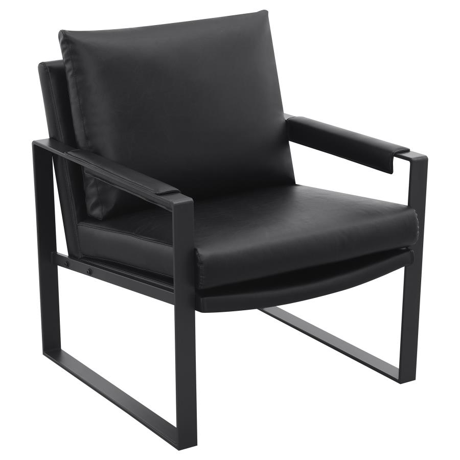 (image for) Rosalind Upholstered Track Arm Accent Chair Black