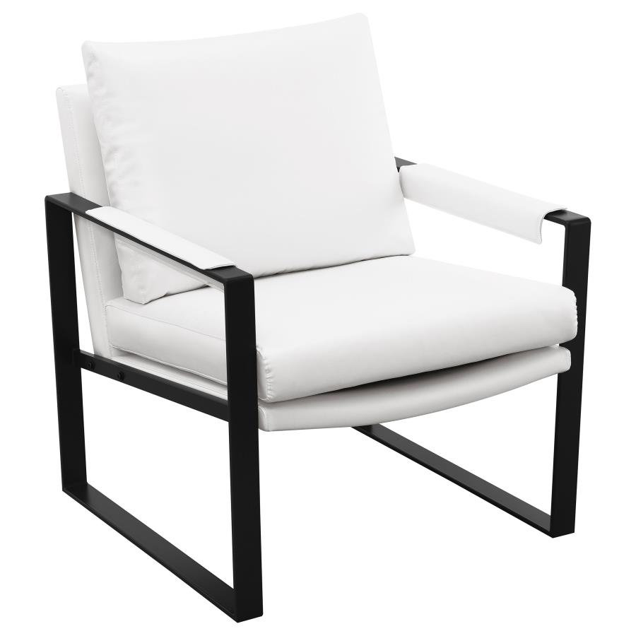 (image for) Rosalind Upholstered Track Arm Accent Chair White