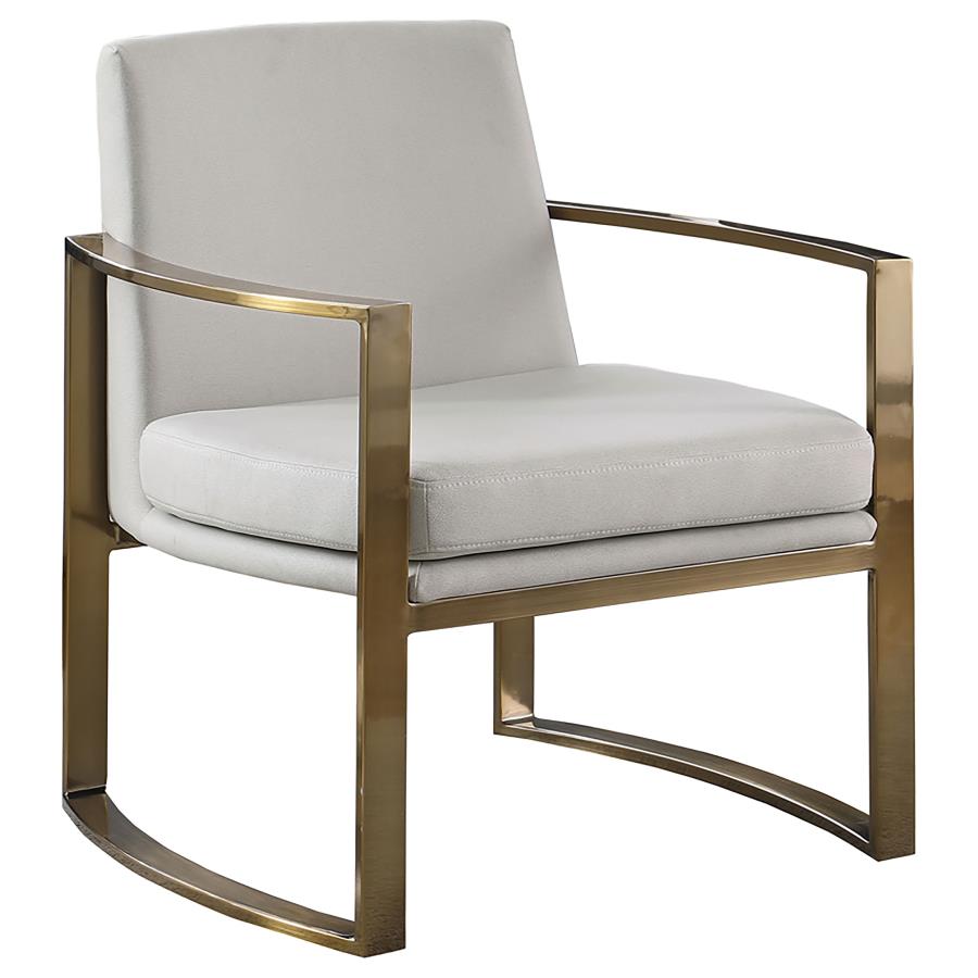 (image for) Cory Upholstered Arched Arm Accent Chair Cream