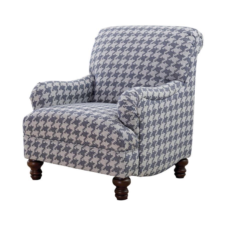 (image for) Glenn Upholstered English Arm Accent Chair Blue