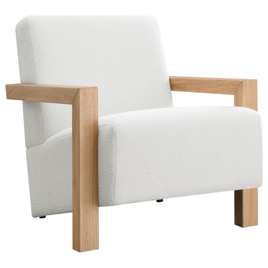 (image for) Fitzroy Boucle Upholstered Accent Arm Chair Ivory