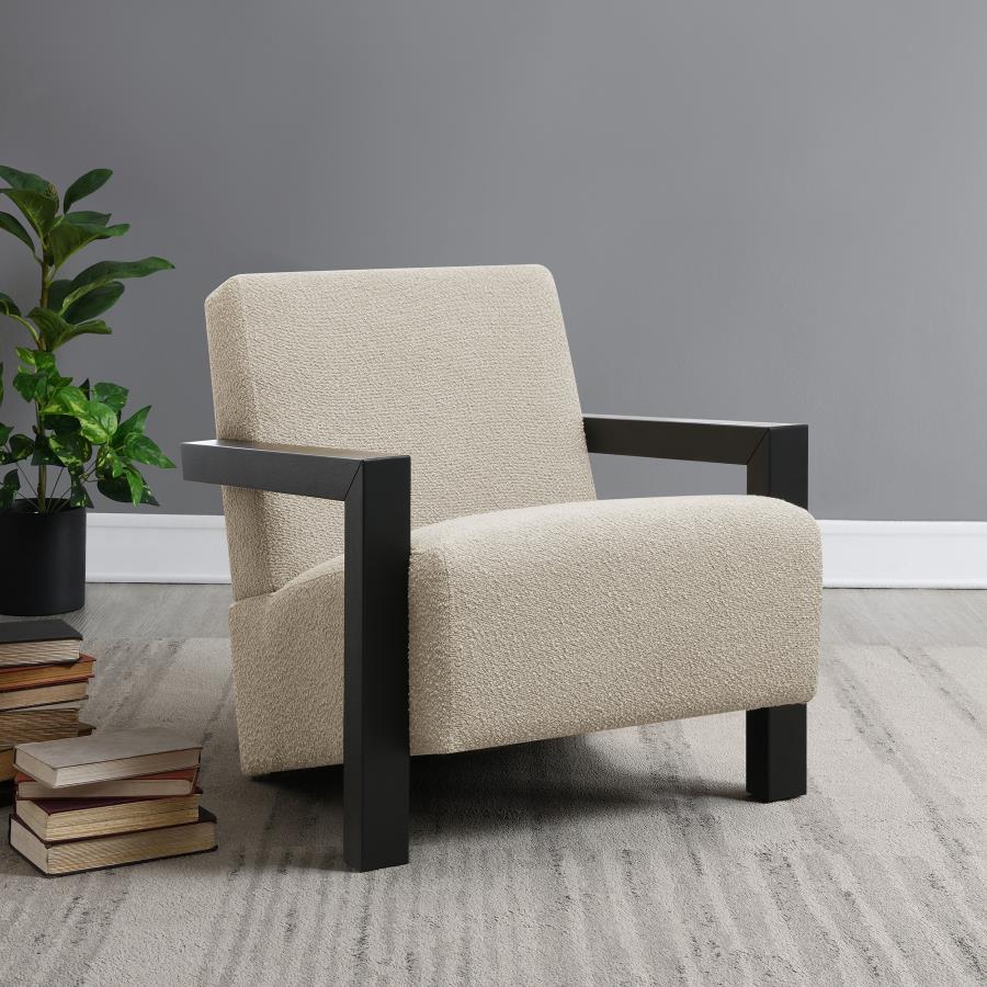 (image for) Fitzroy Boucle Upholstered Accent Arm Chair Latte