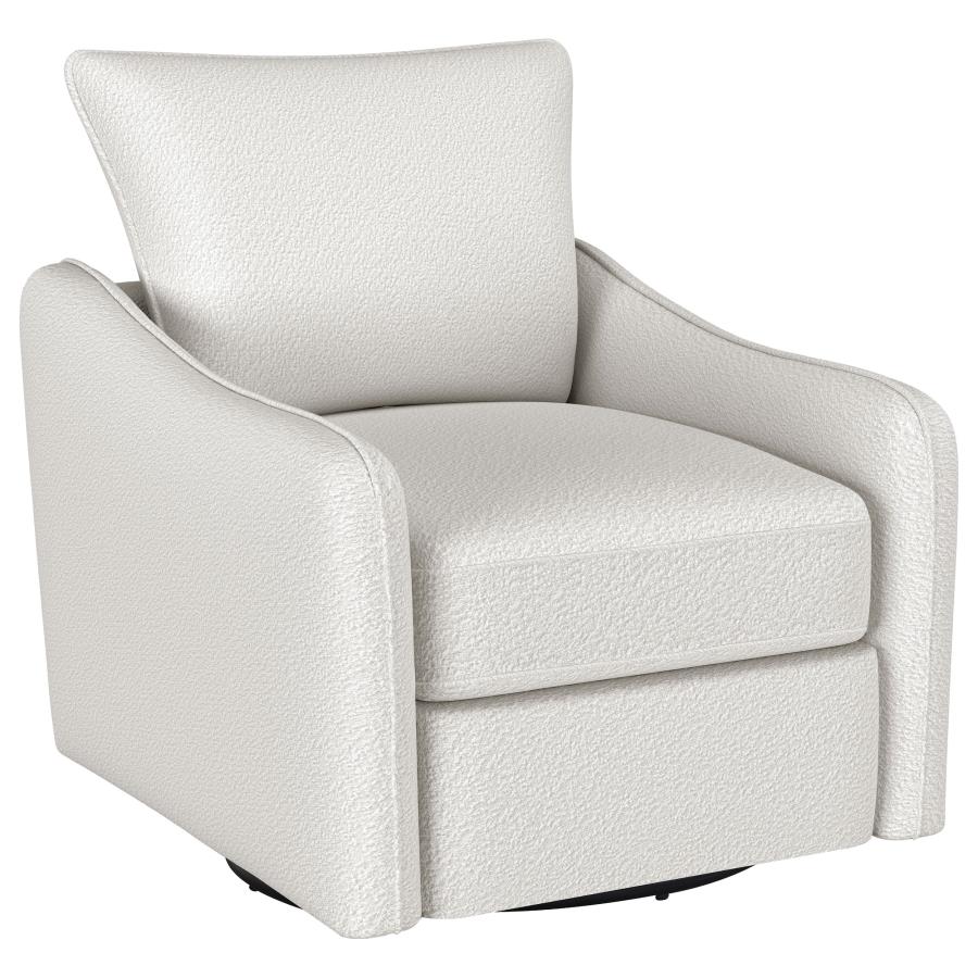 (image for) Madia Upholstered Sloped Arm Swivel Glider Chair Vanilla