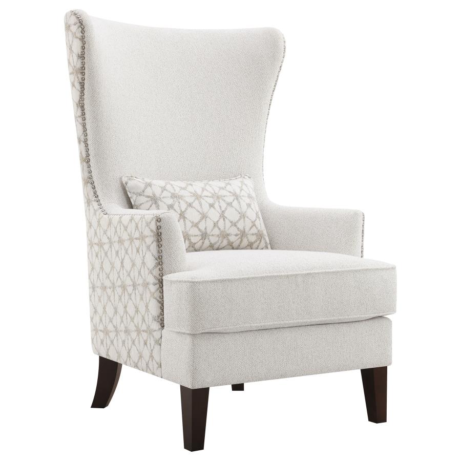 (image for) Pippin Upholstered High Wingback Accent Chair Latte