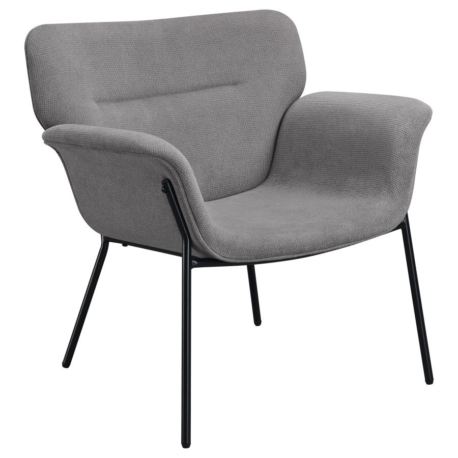 (image for) Davina Upholstered Flared Arm Accent Chair Ash Grey