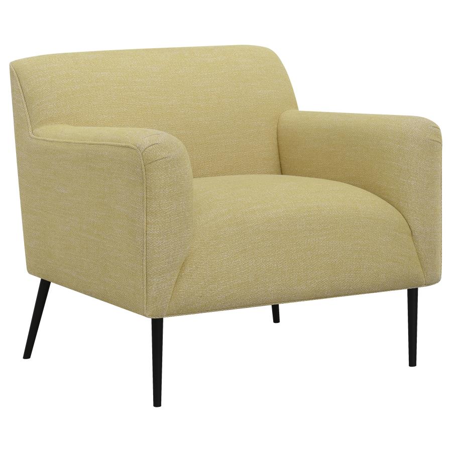 (image for) Darlene Upholstered English Arm Accent Chair Lemon